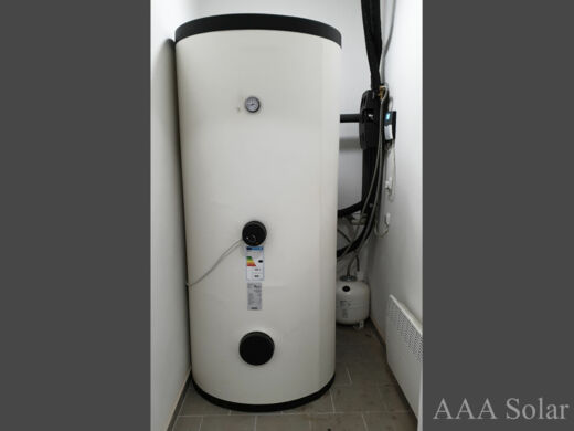 Umístění bojleru a solárního systému.